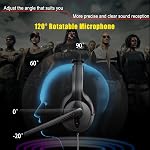 Casque d'oreille filaire avec micro, 3,5mm/Type-C/USB PS5/PS4/Xbox/Switch/PC/iPhone/iPad/Mac/Tablet/Android, Jeu d'oreille simple Chat casque pour les équipes de travail de bureau Call Center