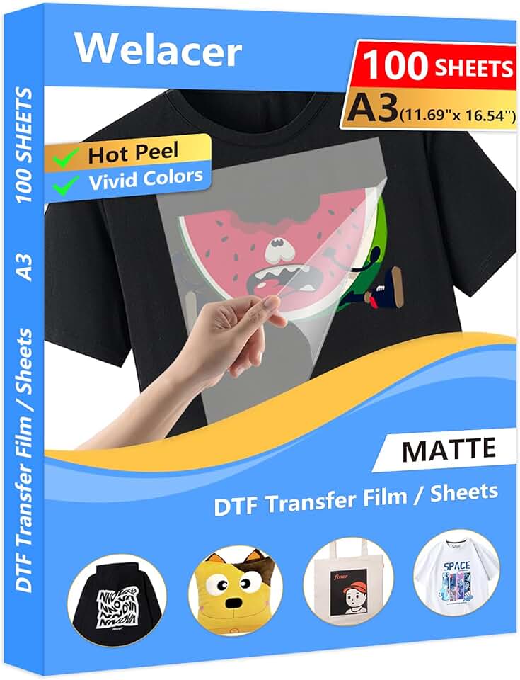 PET Transfer Film Cold Peel (A3 Sheets, 100 Pack)