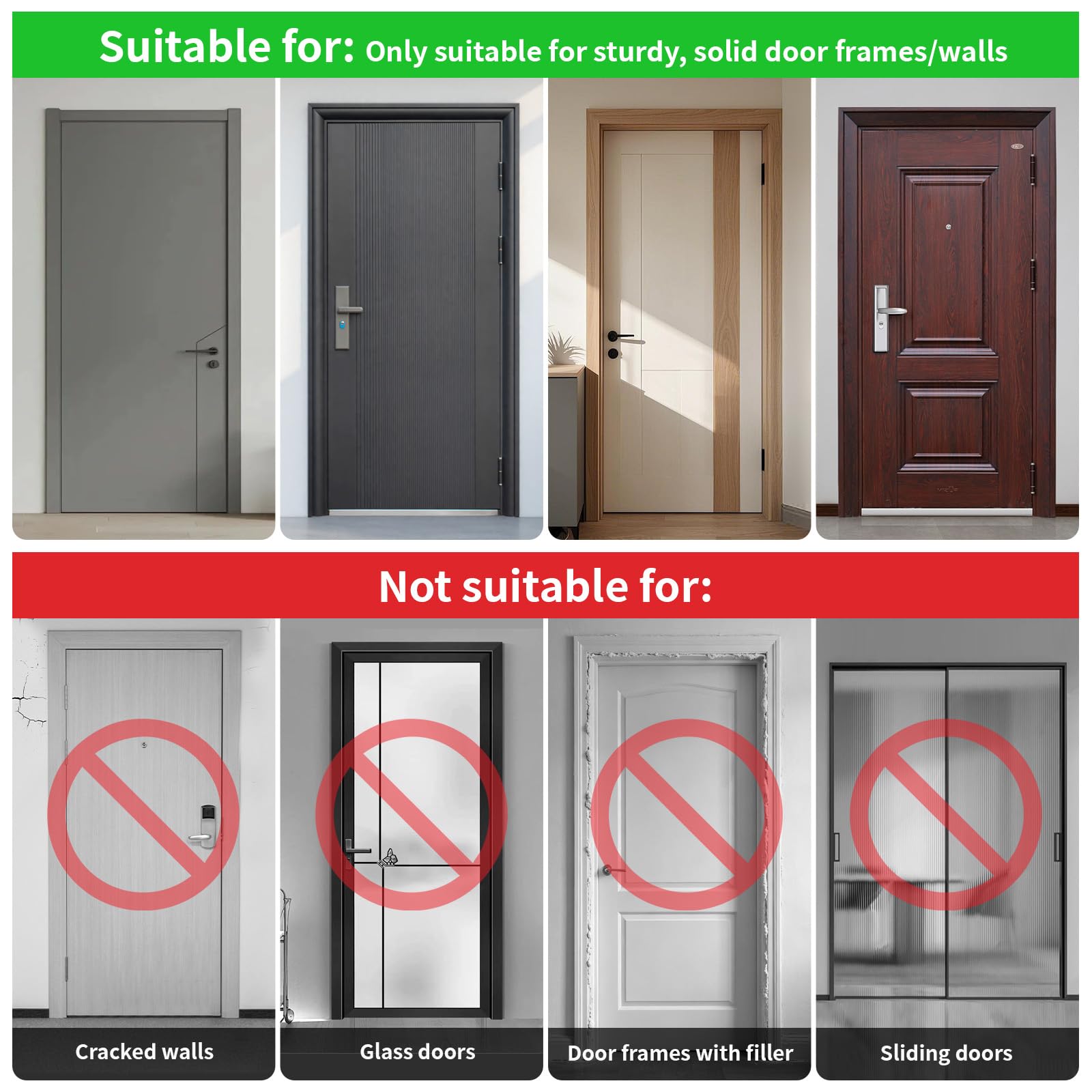 Fokky Barra de dominadas para puerta, barra de dominadas, barra de dominadas, capacidad de carga de hasta 250 kg, barra fija sin tornillos, 74 – 97 cm, extensible, barra de dominadas para puerta con