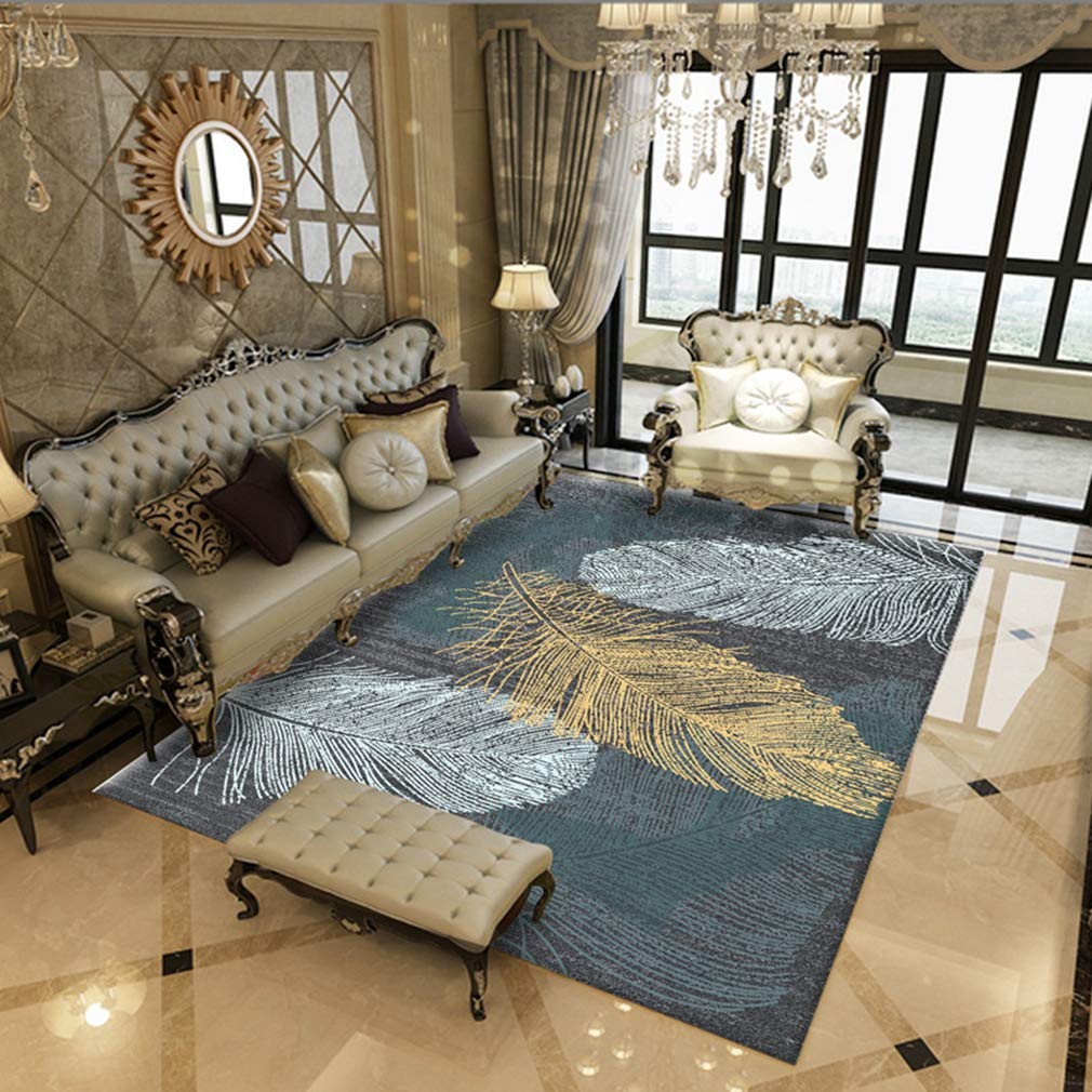Buy MOXIC Soft Abstract Art Living Room Area Rugs Rectangular Children Crawling Bedroom Rug Fleece Anti-Slip Carpets Nordic Feather Modern Home Decor Mats Indoor Outdoor Runners Nursery 3' X 9' — BookShops.in