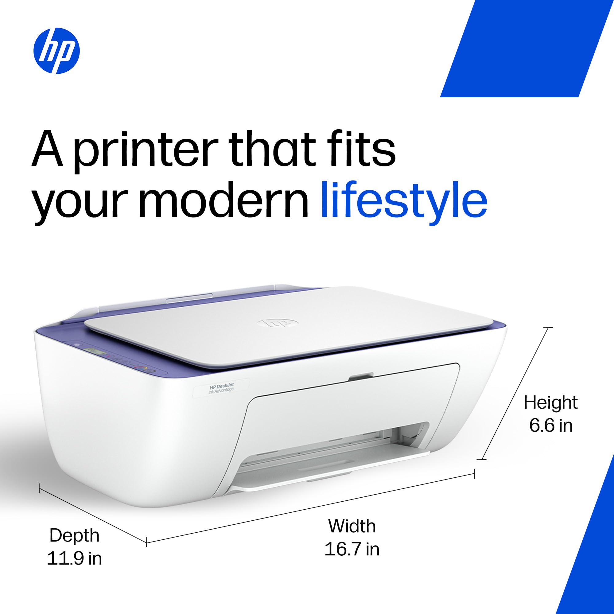 HP AI Capable Deskjet 2931 Printer | Dual Band WiFi (up to 10X Faster) All in One Colour Printer, Print/Scan/Copy, Print Speed up to 20 PPM — Amazon image 6