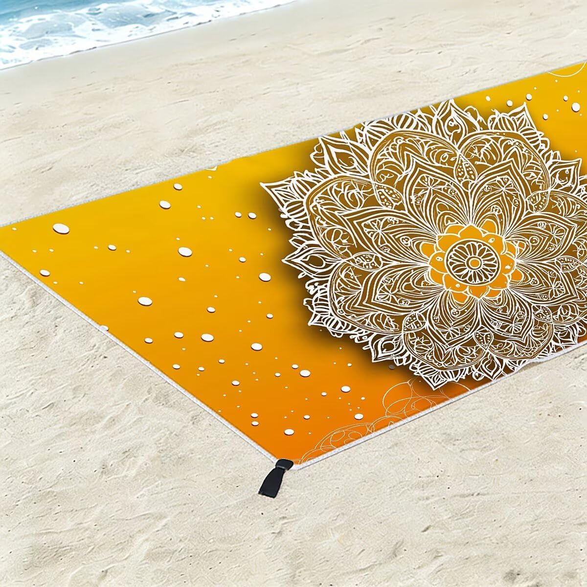 Telo Mare Microfibra, Telo Mare Grande 100x220cm 2 Pezzi, Asciugamano Palestra Donna Asciugatura Rapida, Antisabbia Asciugamano Microfibra, Leggero Asciugamani Palestra per Regalo (Mandala) -4240