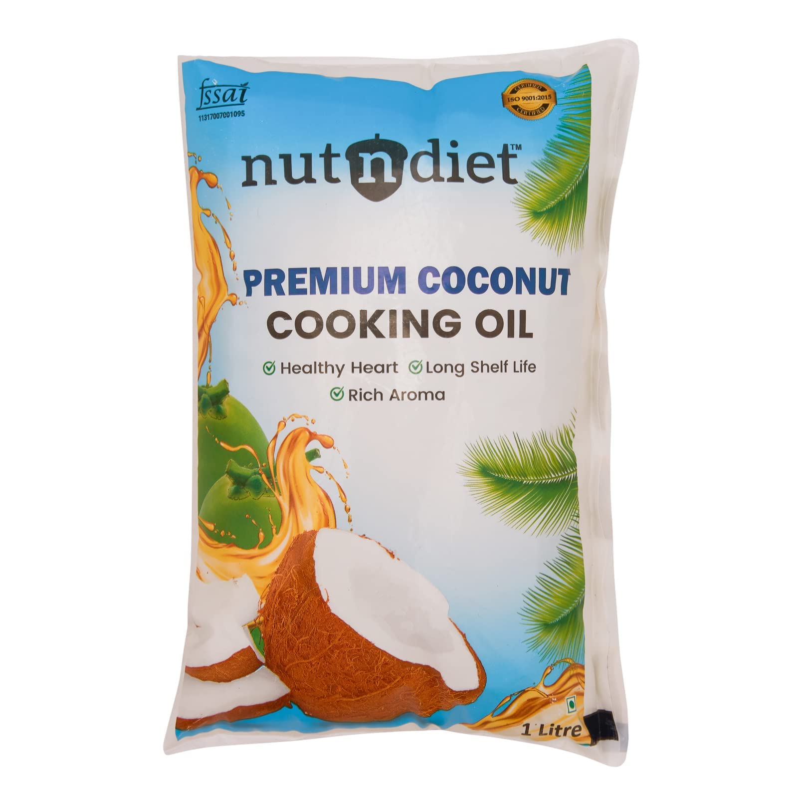 nutndiet Premium Edible Coconut Oil For Cooking, Pouch 1 Litre (B0B93JGP7S) Amazon Price History, Amazon Price Tracker