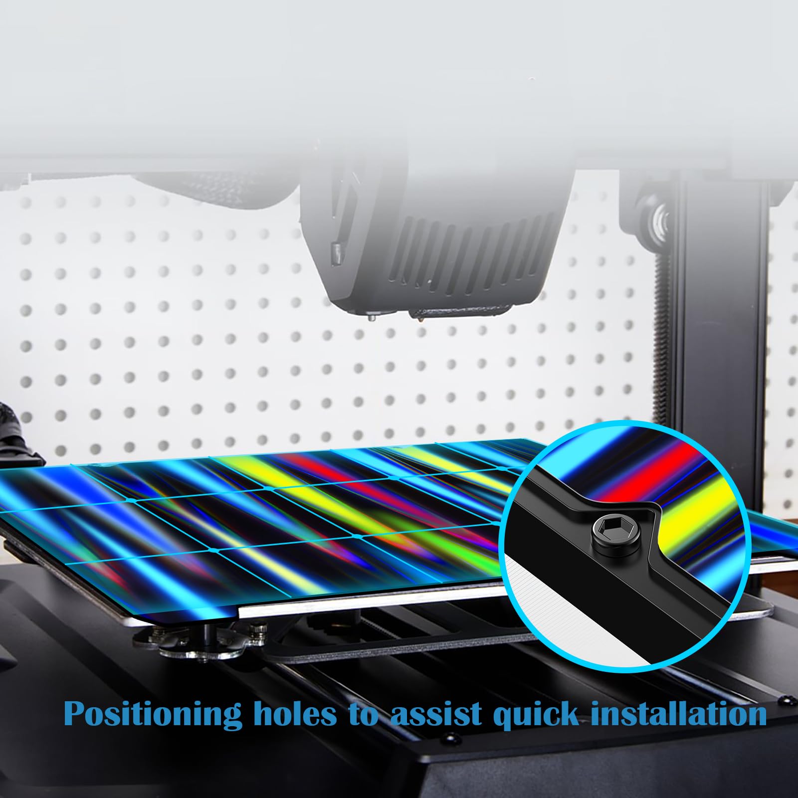 Plaque de construction - RNCYN - Creality K1/H1H - 235x235 mm - Compatible avec Ender 3 - Lit