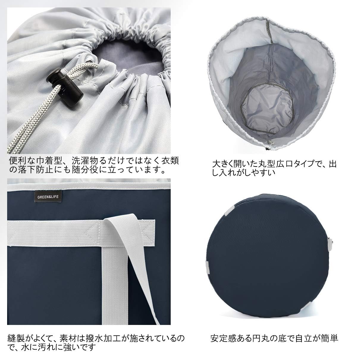 Basicpower ランドリーバスケット ランドリーバッグ ランドリーボックス 洗濯物入れ 洗濯カゴ 大容量 収納バッグ 収納袋 おもちゃ収納 衣類収納 折りたたみ 持ち運び リュックおしゃれ 防水 厚手