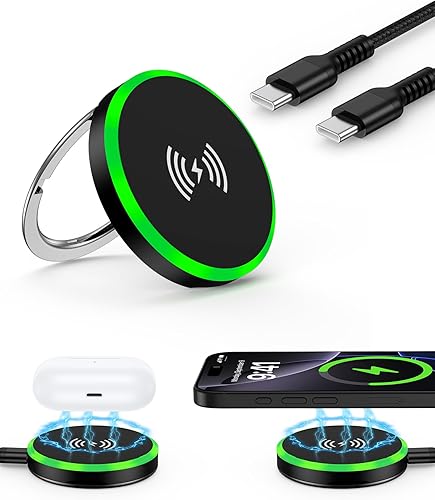 Magsafe Cargador para Apple iPhone 17 Pro Max17 Pro17Air16 15 14 13 12 Series, 15 W, cargador inalámbrico magnético de 15 W, estación de carga