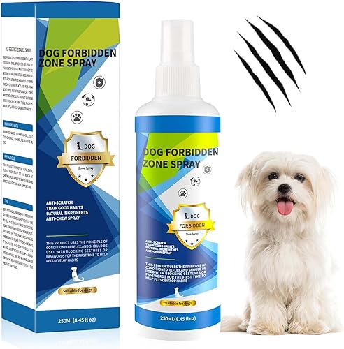 Spray antimasticación para perros, 8.5fl oz (8 FLoz), traje disuasorio de spray para gatos para interiores y exteriores, spray de entrenamiento