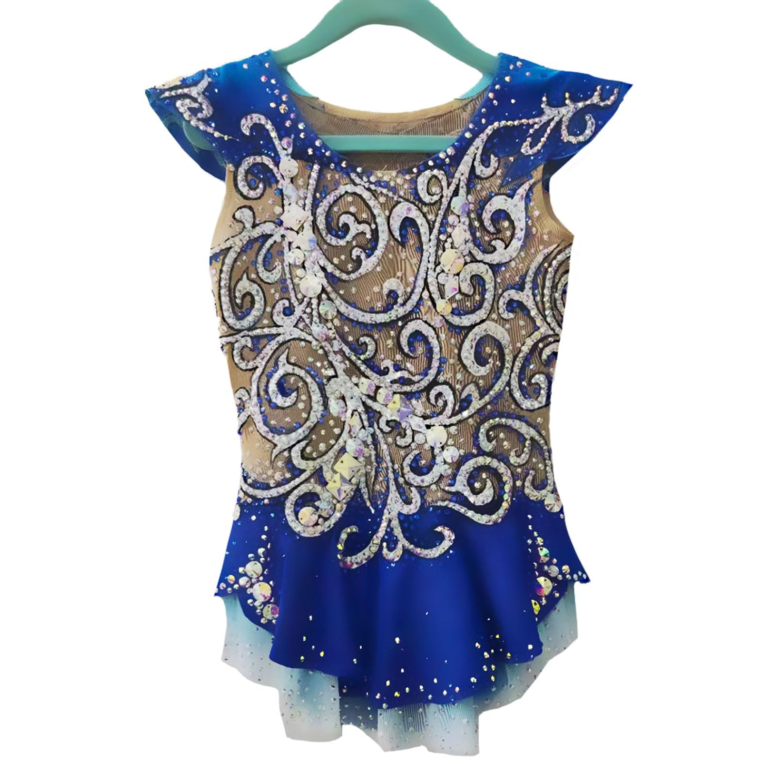 Maillot De Gimnasia Rítmica Con Diamantes De Imitación, Monos De Baile Y Patinaje, Ropa Deportiva For Competición De Gimnasia For Niñas