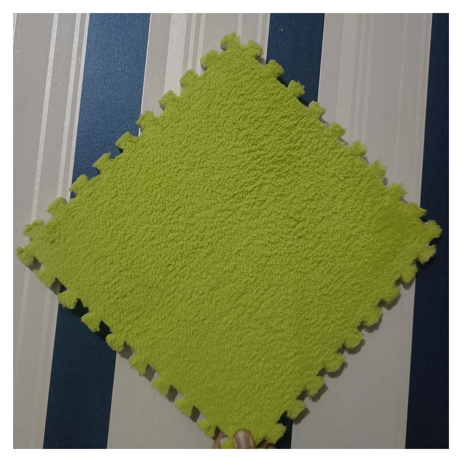 Mata do układania puzzli Mata podłogowa z pianki piankowej, opakowanie 10 blokujących się piankowych płytek dywanowych wielokolorowych 12x12 cali(Green)