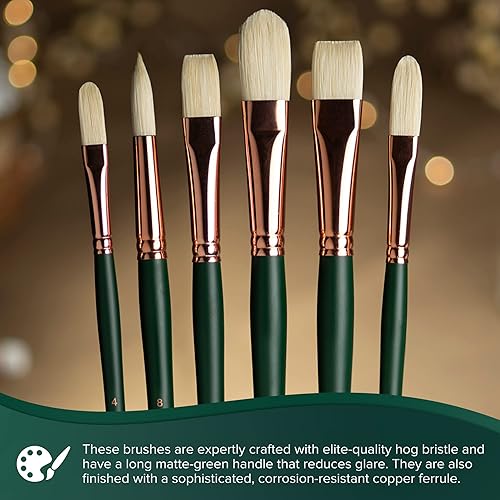 Miniatura 5 de Silver Brush Limited 1027-4 Grand Prix Xtra Long Filbert - Pincel para pintura al óleo, tamaño 4, mango largo