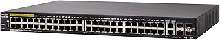 Cisco SG350-52MP Managed Switch 52 Gigabit Ethernet (GbE) Ports with 48 GbE RJ45 Ports and 2 SFP Slots, 2 Gigabit Ethernet Combo plus 740W PoE, Limited Lifetime Protection (SG350-52MP-K9-NA), Black