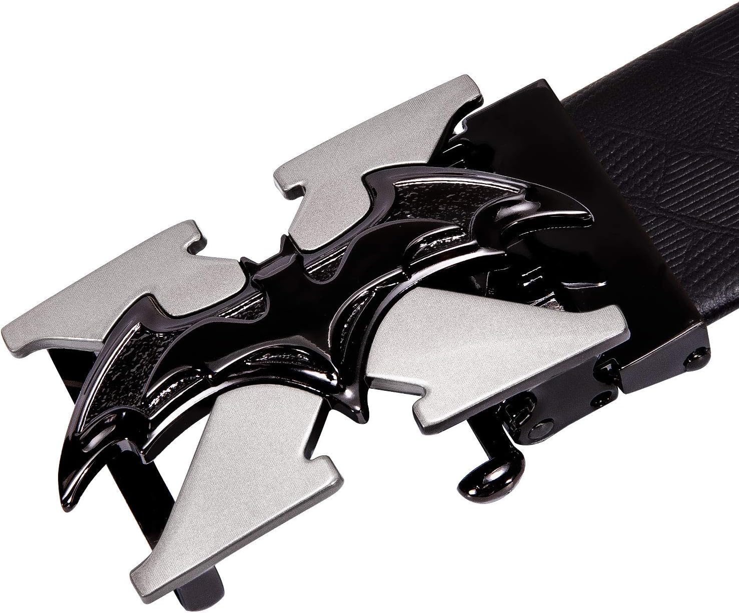 Dubulle Designer Ratchet Belt for Men Leather Fashion Adjustable Automatic Buckle Sliding Removable Dress Casual - Image 3