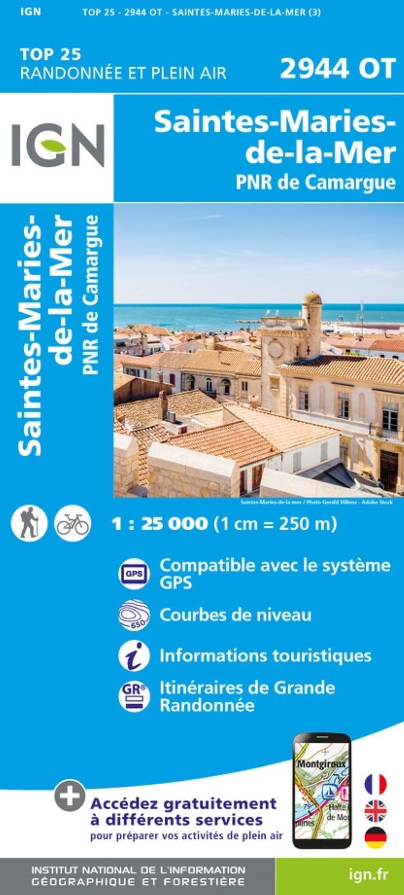 Stes-Maries-de-la-Mer / PNR de Camargue (2944OT): 1:25000 (TOP 25)
