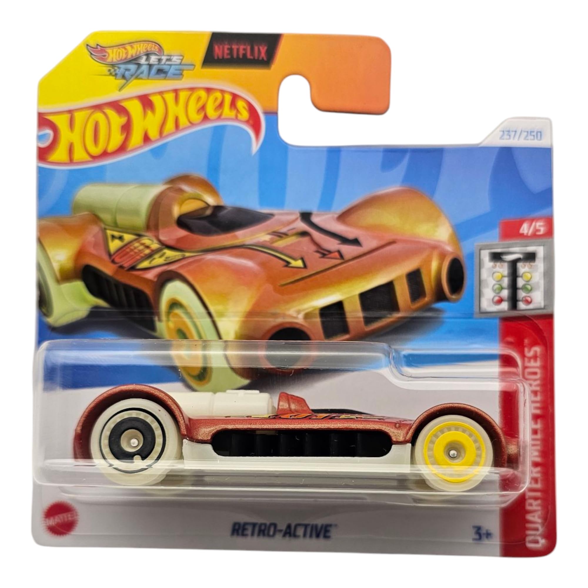 Hot Wheels Retro-Active Die-Cast Car, Netflix Series, 237/250, Gamer Edition