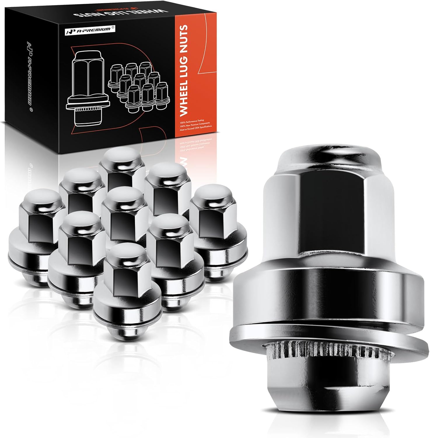 A-Premium M14-1.50 Wheel Lug Nuts Compatible with Lexus LS460 2007-2017 LC500 LC500h 2018-2020 LS600h 2008-2016 Front or Rear 10-PC Set