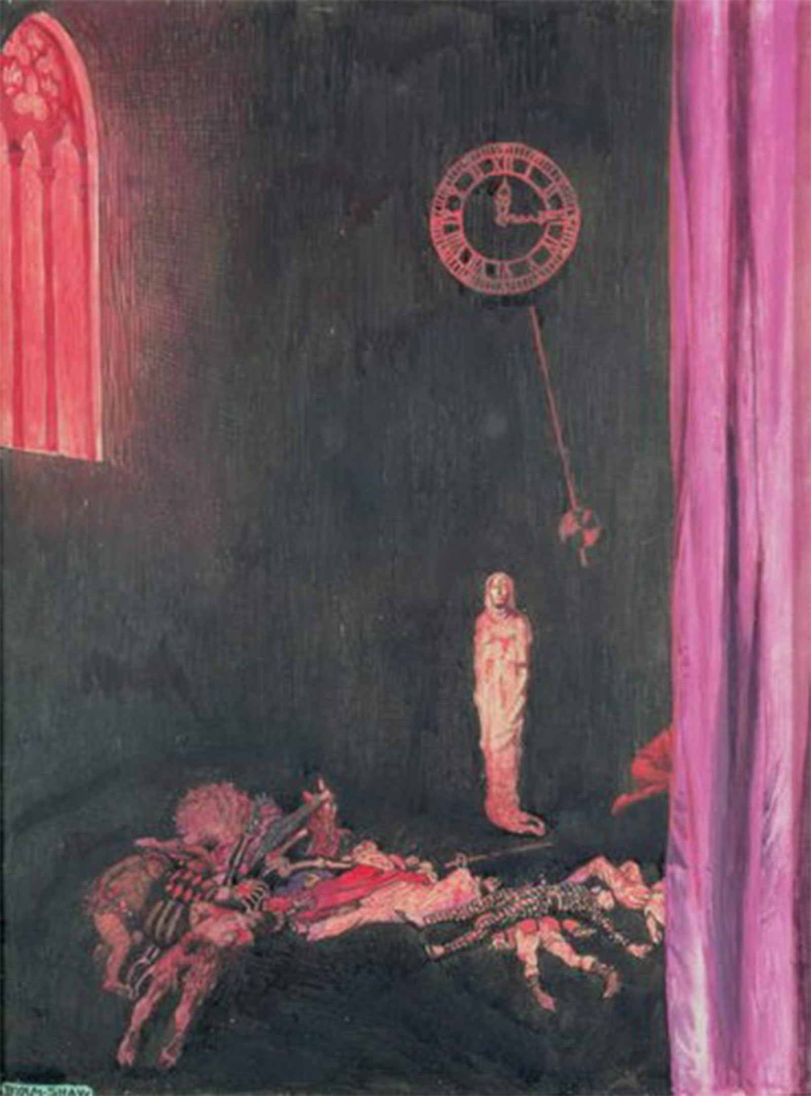 SERENDIPITP Vintage Wall Art Canvas Nordic Poster Canvas Print Picture Decay and the Red Death Held Illimitable Over All by Byam Liston Shaw Wall Art Poster for Home Decor 60x90cm