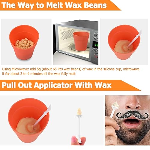 Miniatura 3 de Removedor de vello de nariz de cera de 4.23 oz  Kit de depilación de nariz con 48 aplicadores  Kit duradero de kits de depilación de nariz CoFashion