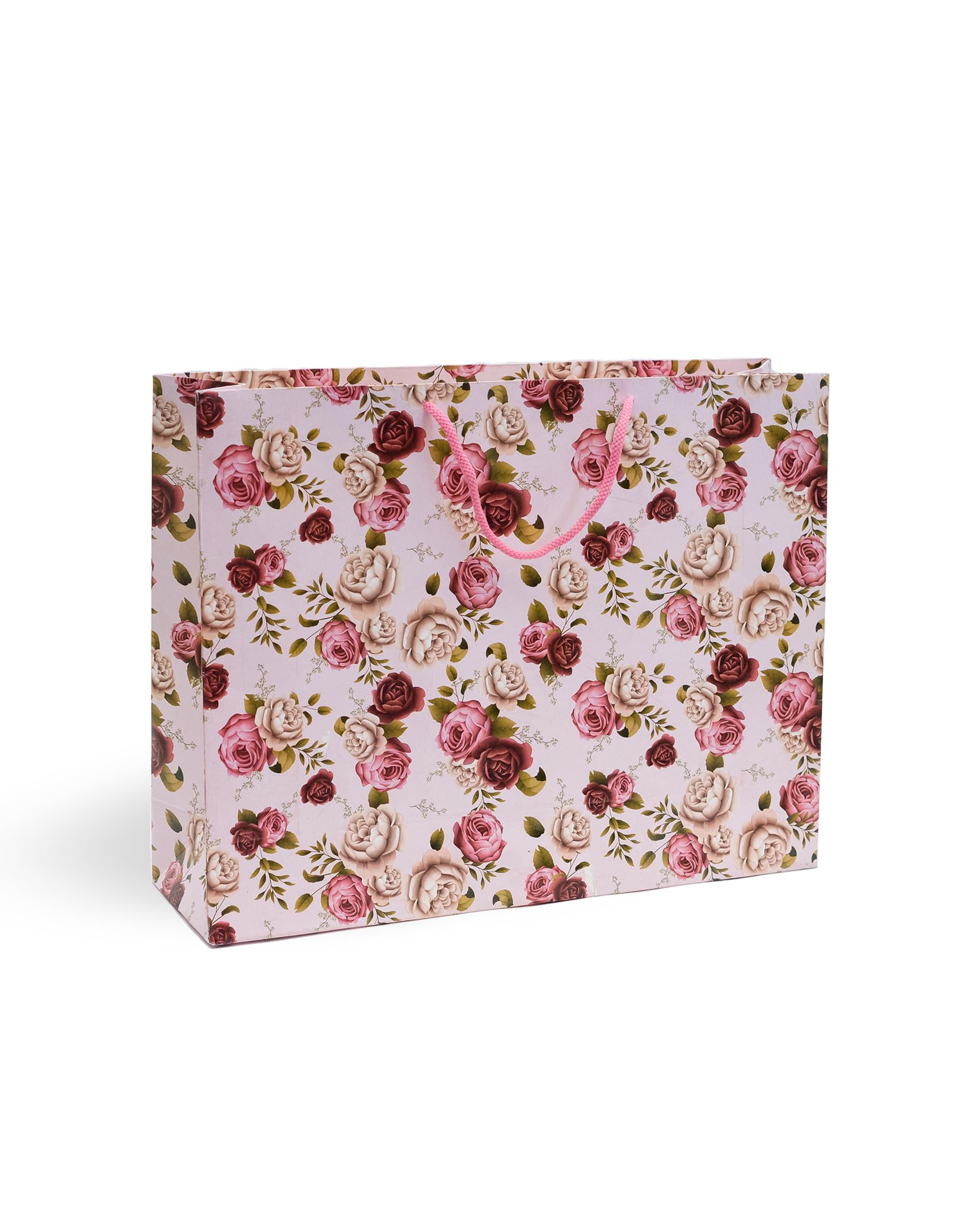 Riha Bags: Multicolor Printed Gift Paper Large Carry Bags - Big (13 * 17 * 4 Inches) (Pack of 10) (Pink Roses - Satin Ribbon) (B0CM9LVZNQ) Amazon Price History, Amazon Price Tracker