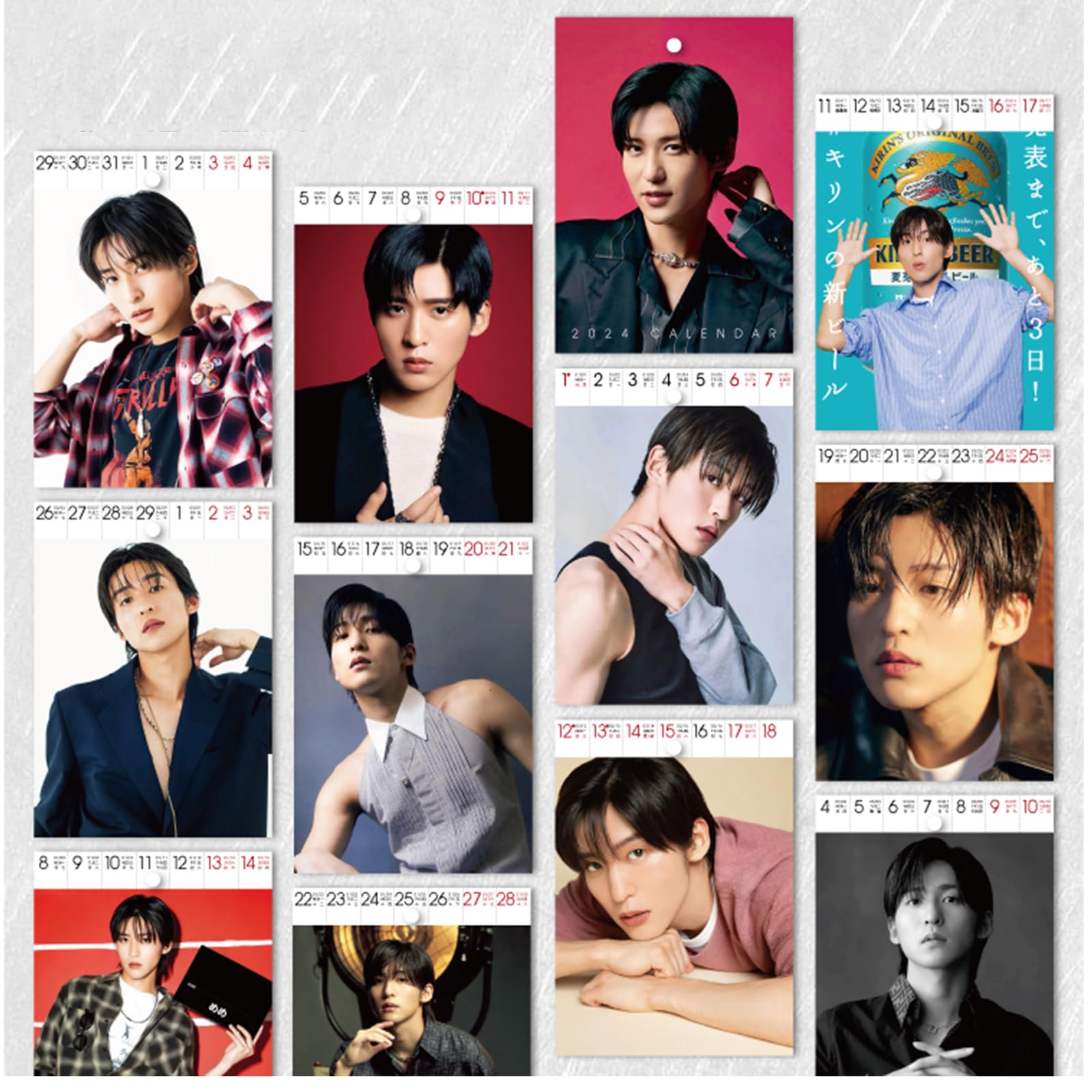 Amazon.co.jp: 目黒蓮 グッズ 2026年 卓上カレンダー 週間 54枚