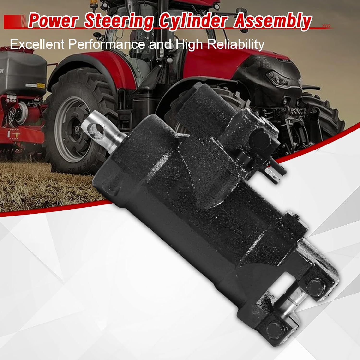 Power Steering Cylinder Assembly, OE 3186320M92 1pc Tractor Power Steering Cylinder Replacement for Massey Ferguson 165UK 175UK 265S 178 275UK 282 290UK