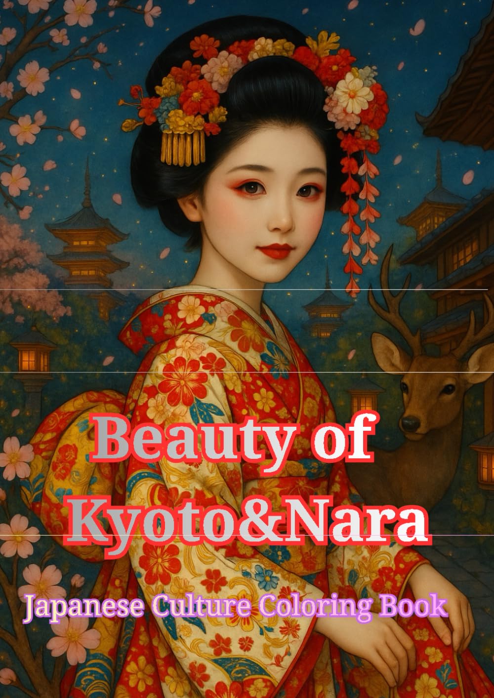 Beauty of Kyoto & Nara: Japanese Culture Coloring Book