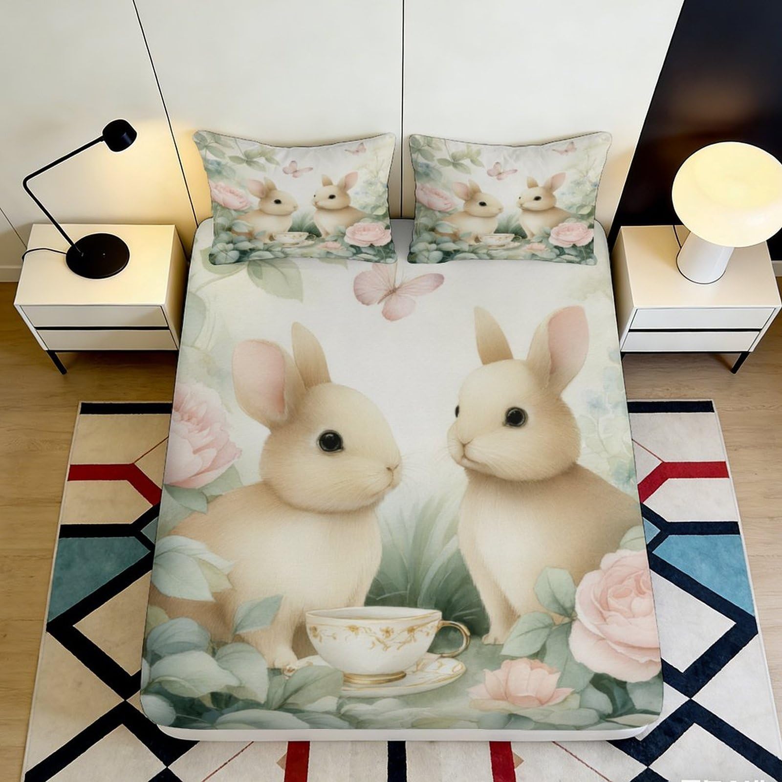 3D Printed Oriental Landscape Fitted Sheet Microfiber Deep Pocket Non-Slip Bedroom Bedding All Ages Mountain Scene Mattress Fitted Cover 180x200x25cm