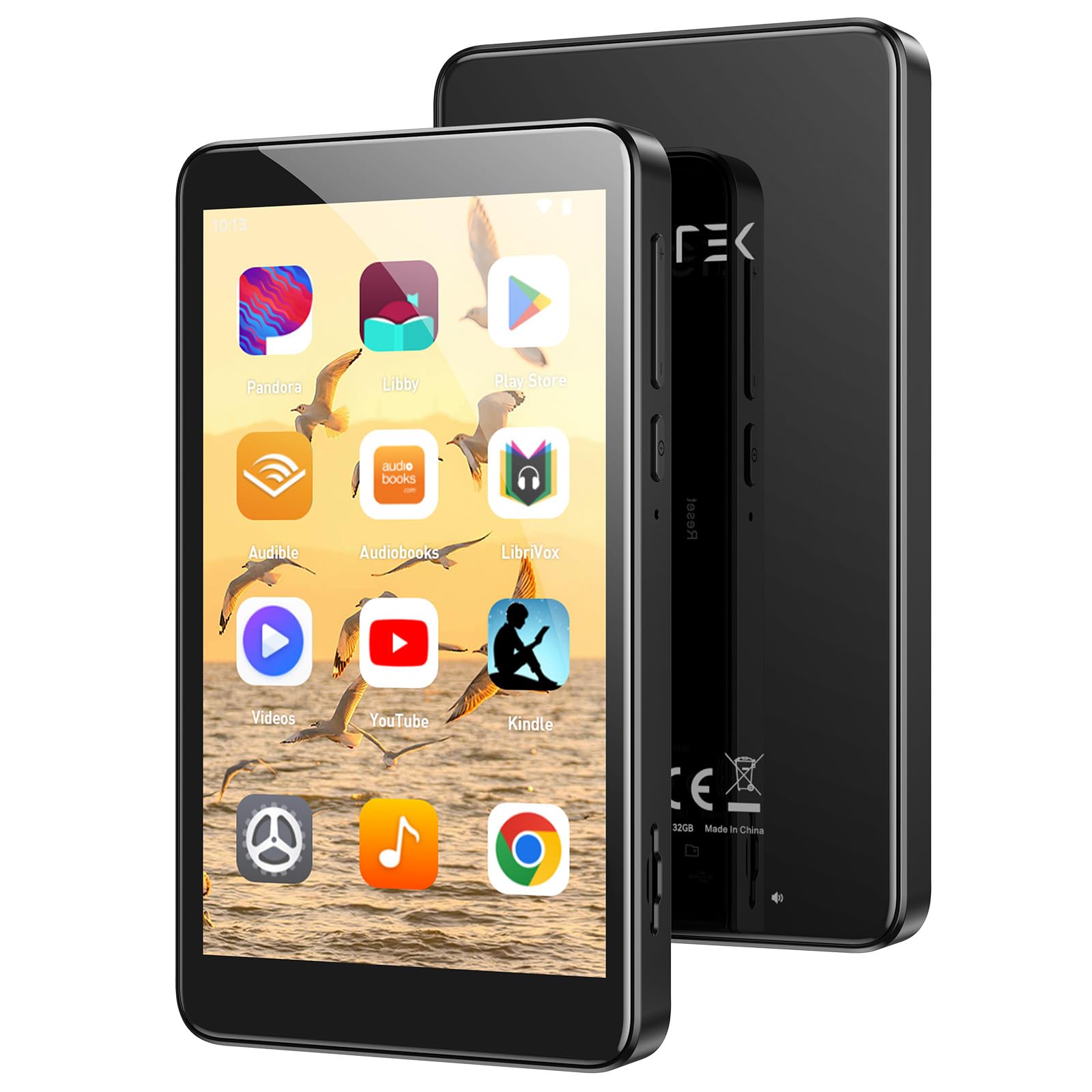 AGPTEK MP4プレーヤー Androidシステム Wi-Fi対応 Bluetooth5.0搭載 スピーカー内臓 8G type-c端子 多機能音楽プレーヤー デジタルオーディオプレーヤー 電子書籍リーダー 音楽 FMラジオ 録音 超軽量 プレゼント ギフト