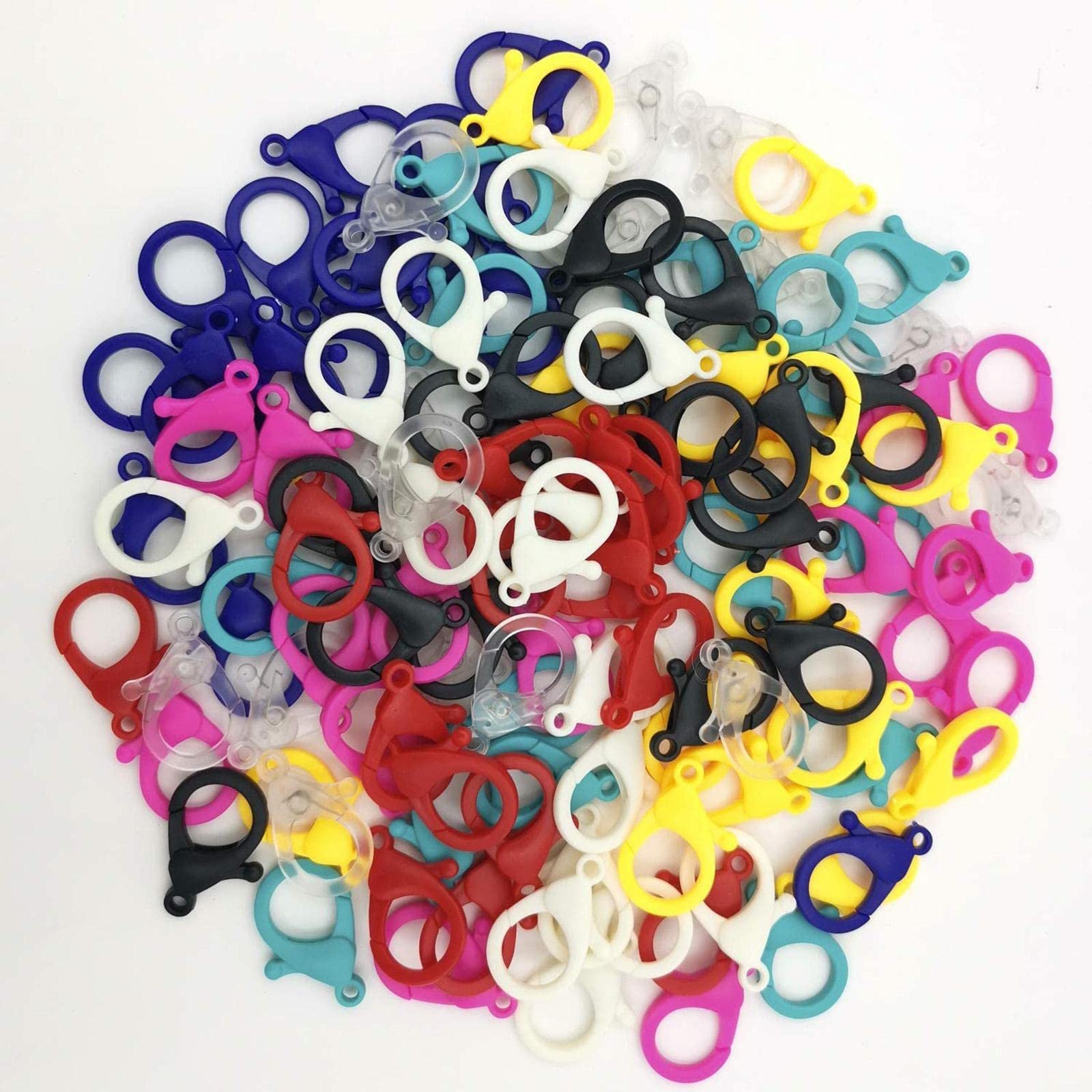 10 zestaw 100 sztuk karabińczyk plastikowy 35 mm karabińczyk cukierkowy kolor do breloka