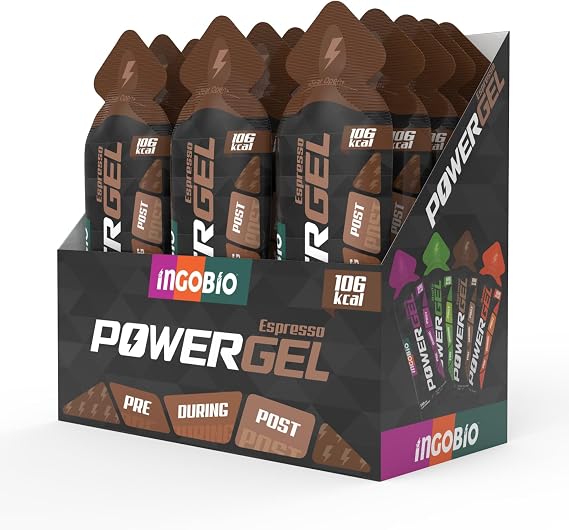 ingobio PowerGEL Espresso + 150mg Caffeine Elektrolit İçeren Sporcu Enerji Jeli - 15 Adet