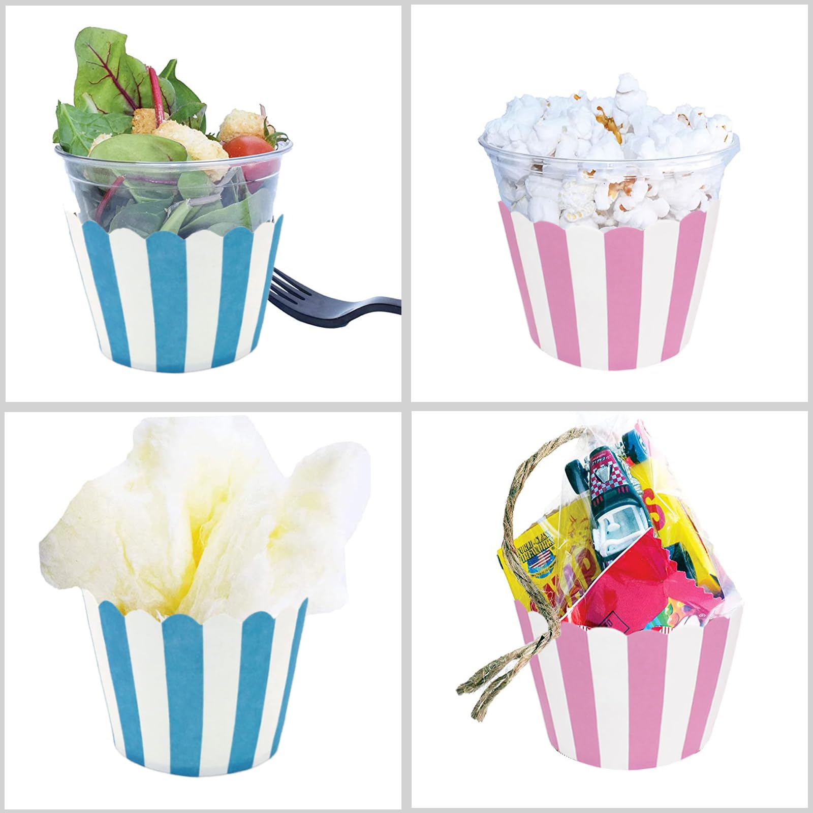 Pirottini Carta 100 Pezzi - Motivo A Punti Rosa E Blu Per Cupcake E Muffin - Foto 7