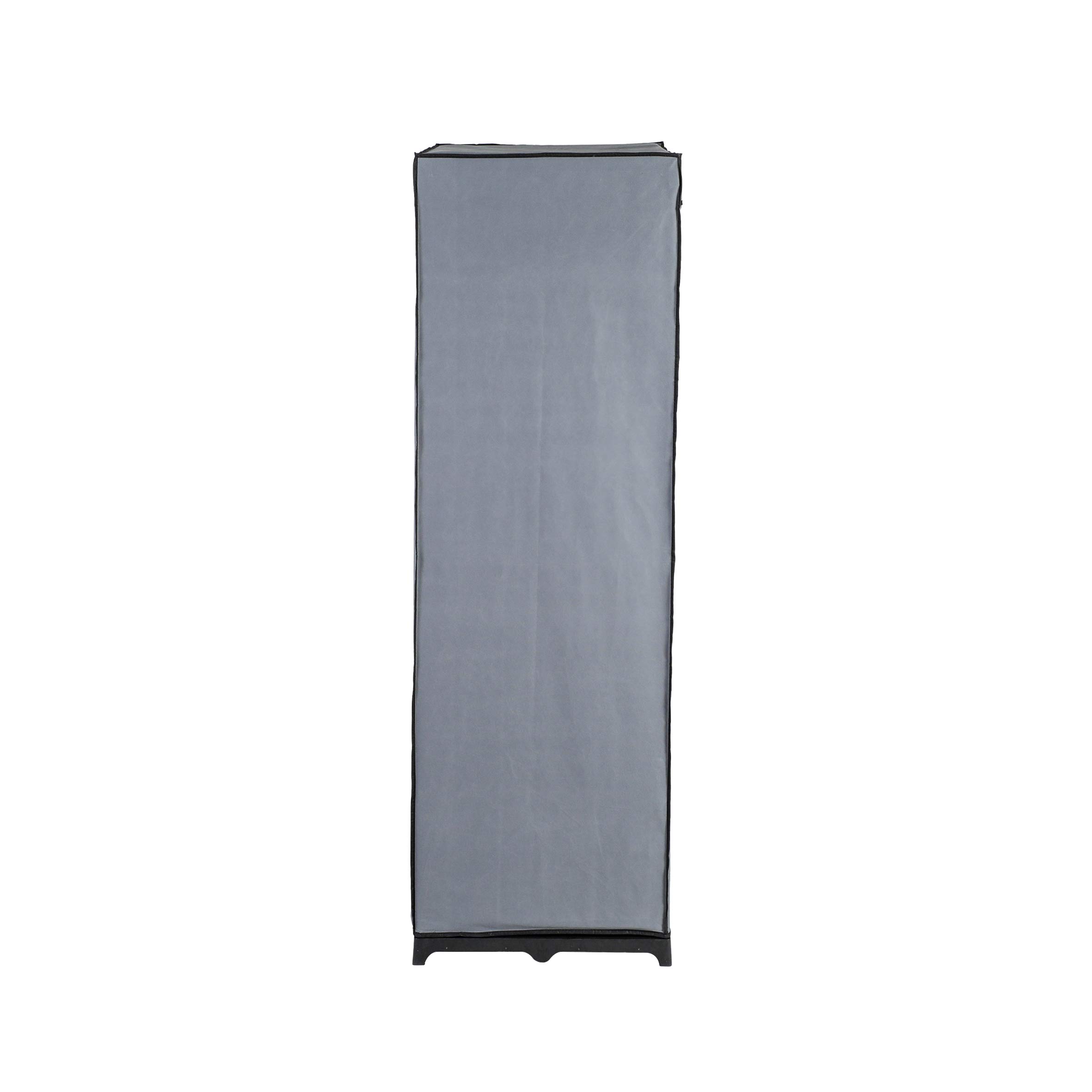 axentia Stoffschrank, ca. 75 x 150 x 50 cm, Grau-schwarz