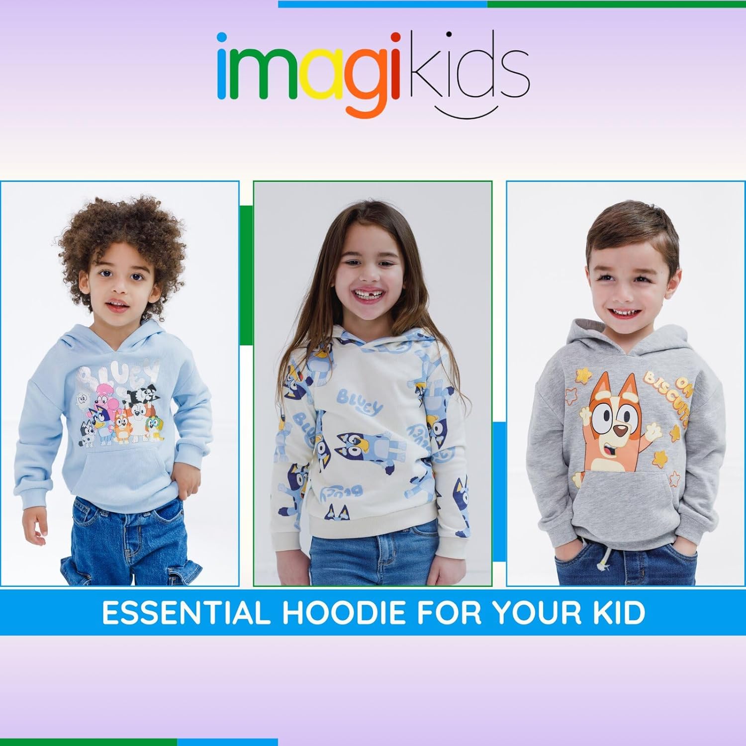 Bluey Girls Fleece Hoodie Toddler to Big Kid Sizes (2T - 14-16) - Image 3