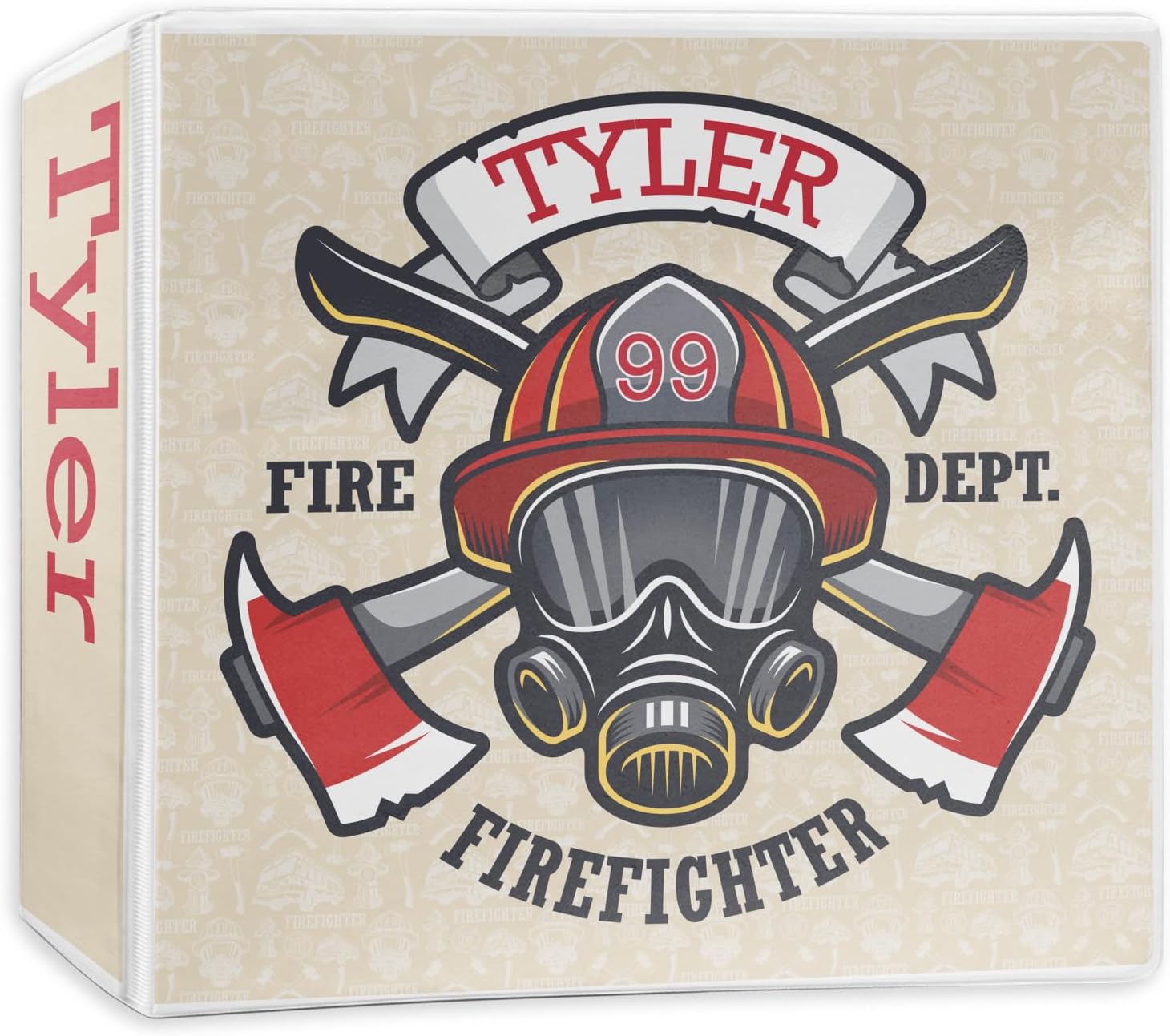 Personalized Firefighter 3-Ring Binder - 2 inch