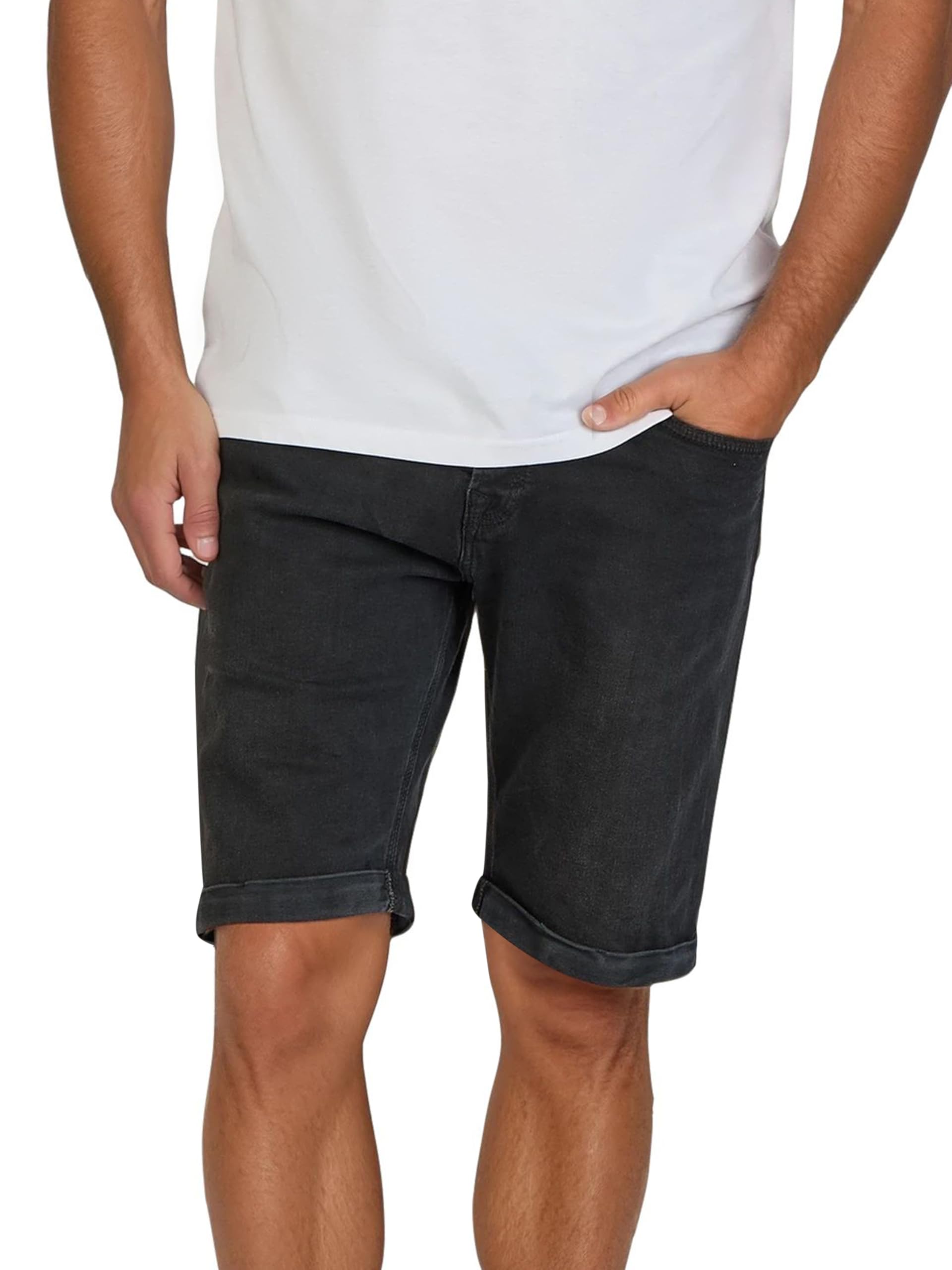 LTB Jeans Shorts Herren Stretch Kurz Slim Fit Corvin Kurze Hosen Bermuda Sommer Denim Einfarbig Blau Grau Schwarz S M L XL XXL 3XL 4XL 5XL