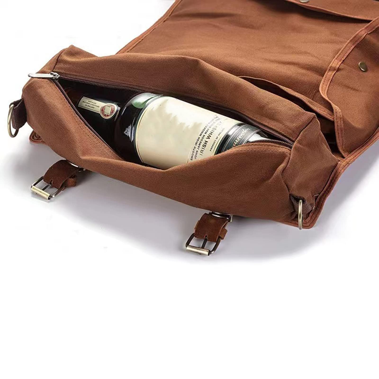 Borsa Barman Professionale, Borsa da Bar Portatile, Barman Borsa Arrotolabile con Tracolla Perfetta per la Protezione del Cocktail Set (Solo Borsa)