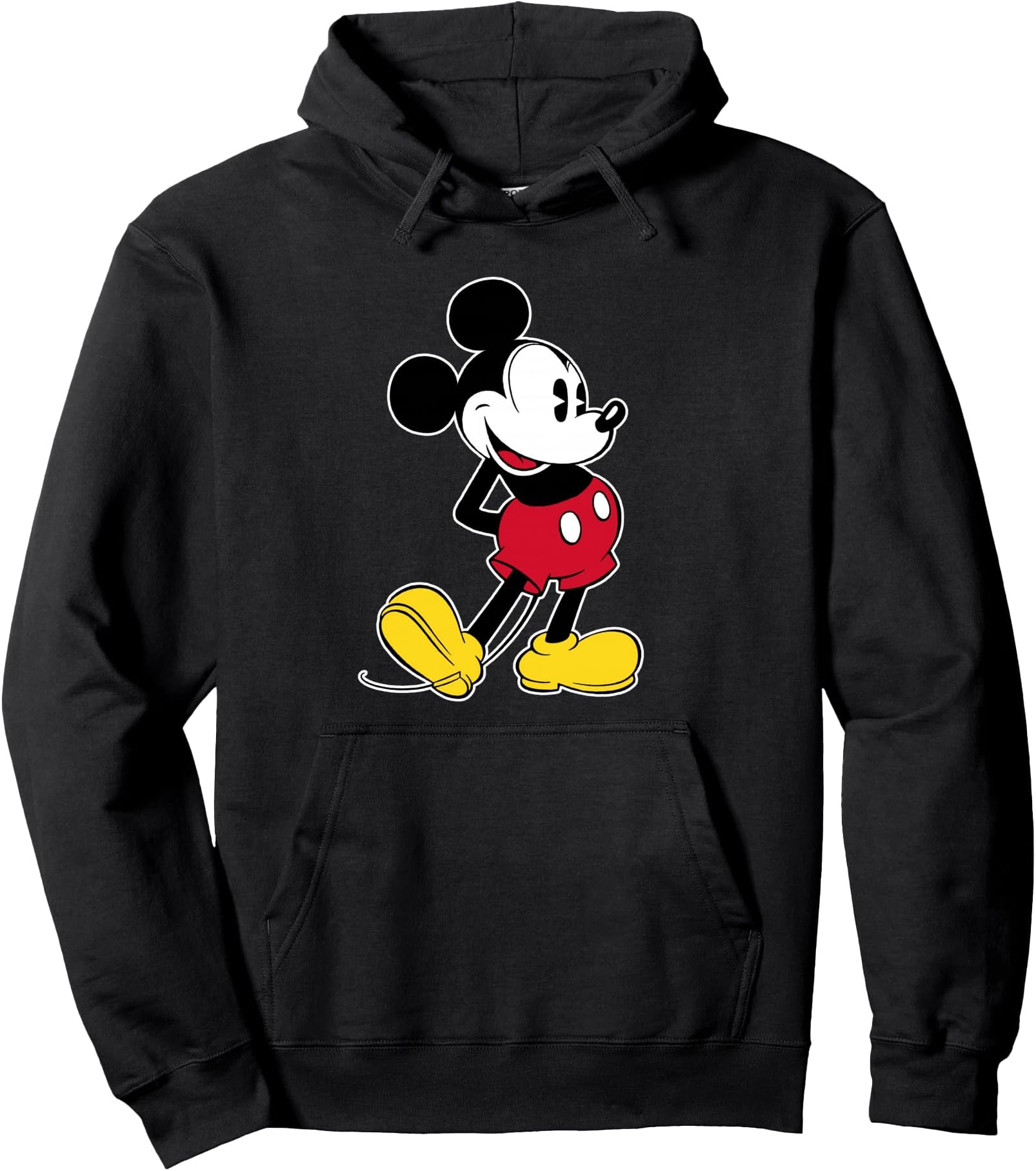 Mickey Mouse Classic Pose V-Neck Pullover Hoodie,Long Sleeve