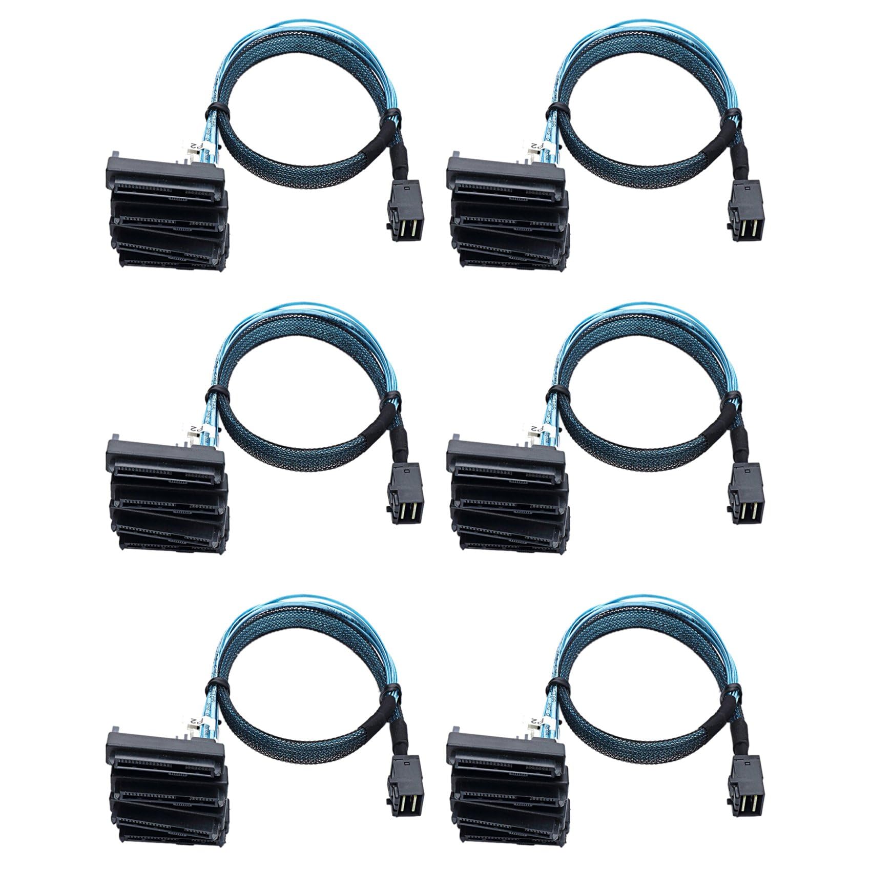 6X Câble de Serveur de Disque Dur SAS SFF-8643 à 4X29Pin SFF-8482 3.33TF/1M