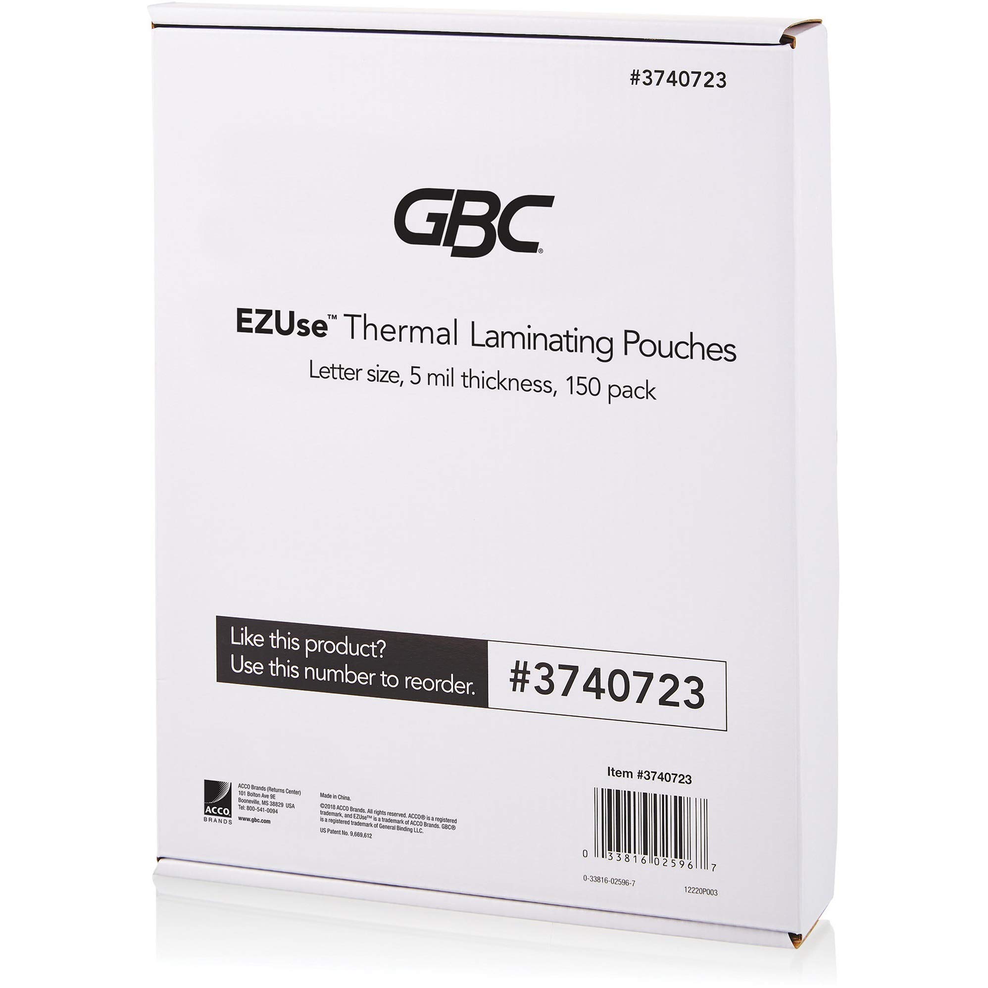 Swingline GBC Thermal Laminating Sheets/Pouches, Letter Size, 5 Mil, EZUse,  150-Count (3740723) : Amazon.sg: Office Products
