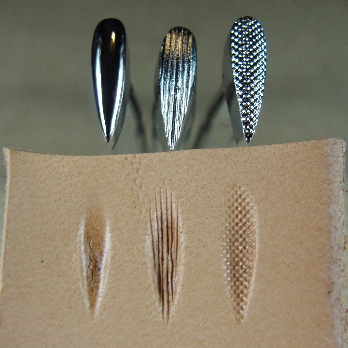 Steel Thumb Print Stamps, Set of 3, Craft Japan Leather Stamping Tools