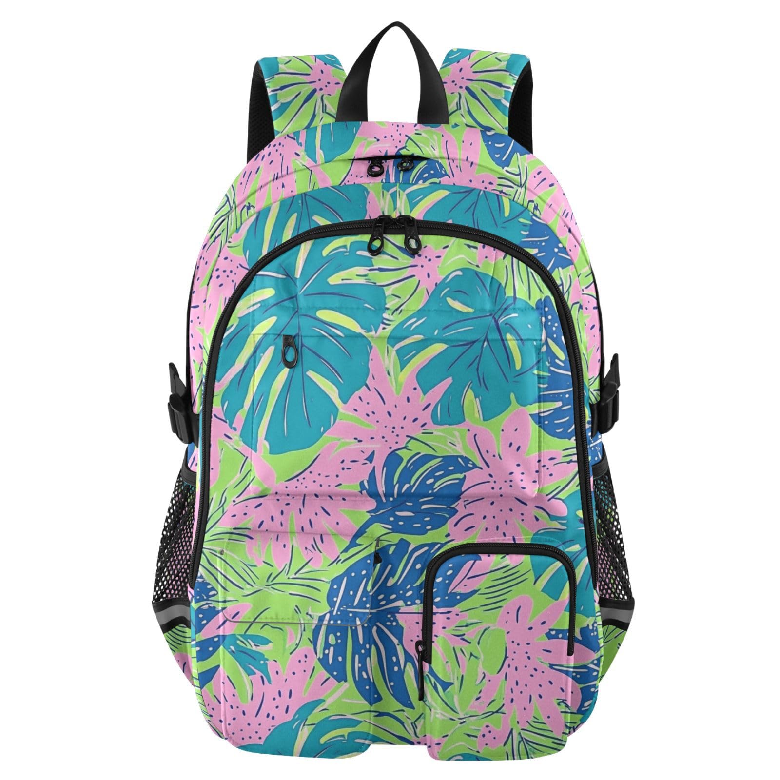 Mochilas para laptop que protegen tus libros escolares con diseño de hojas 8
