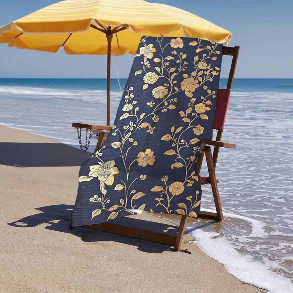 Toalla de Playa Grande 220x100cm/35x70cm, Juego de 2 Toalla Microfibra XXL de Antiarena, Toallas Playa Suave Ligera, Absorbente Secado Rápido, Beach Towel Viaje Yoga, Regalo Mujer Hombre (Rural) C-76