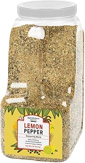 Unpretentious Lemon Pepper Seasoning (8lb), Great Zesty Flavor, Perfect for Baking or Frying, Delicious Seasoning Blend