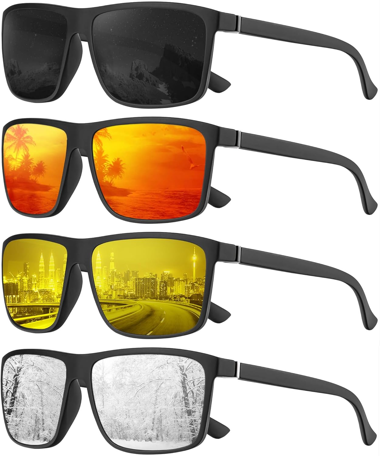 KALIYADI Polarized Mens Sun-Glasses Sunglasses-Men : Classic Sunglasses with UV Protection for Fishing Driving Golf