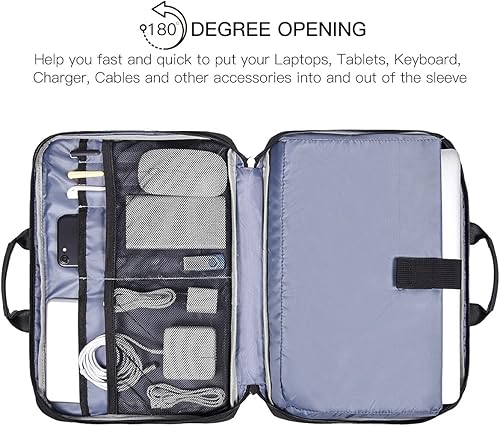 Miniatura 2 de Maletín resistente al agua con asas para computadora portátil de 11.6"-12.9" para mujer portafolio para Acer R 11 11.6 Chromebook, ASUS Chromebook