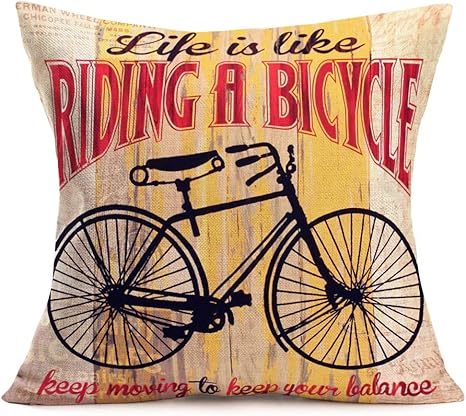 bicycle throw pillows