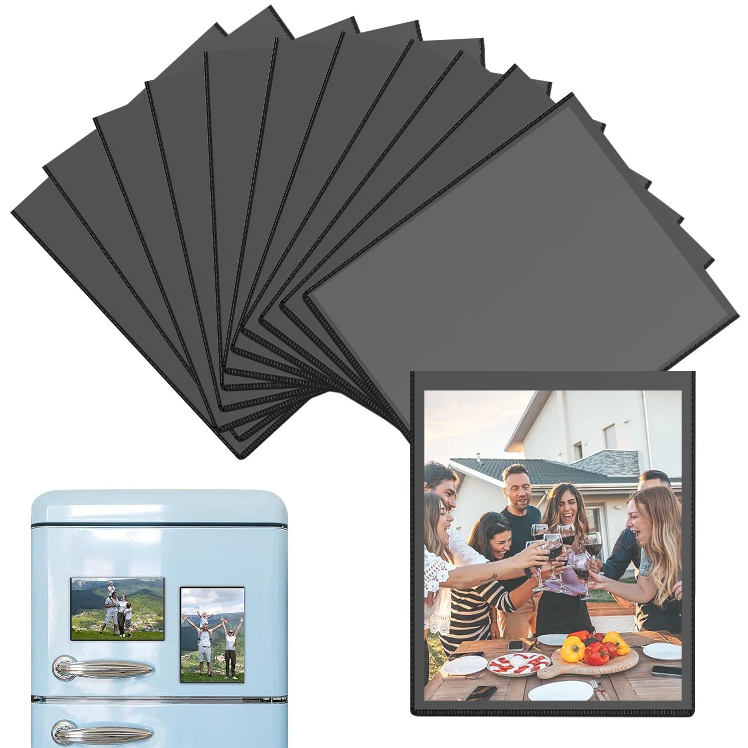 10 sztuk mini magnetycznych ramek na zdjęcia do lodówki o wymiarach 72x86mm | magnetyczne ramki na zdjęcia, do Fujifilm Instax Square SQ1/SQ20/SQ40/SQ10/SQ6/SP-3