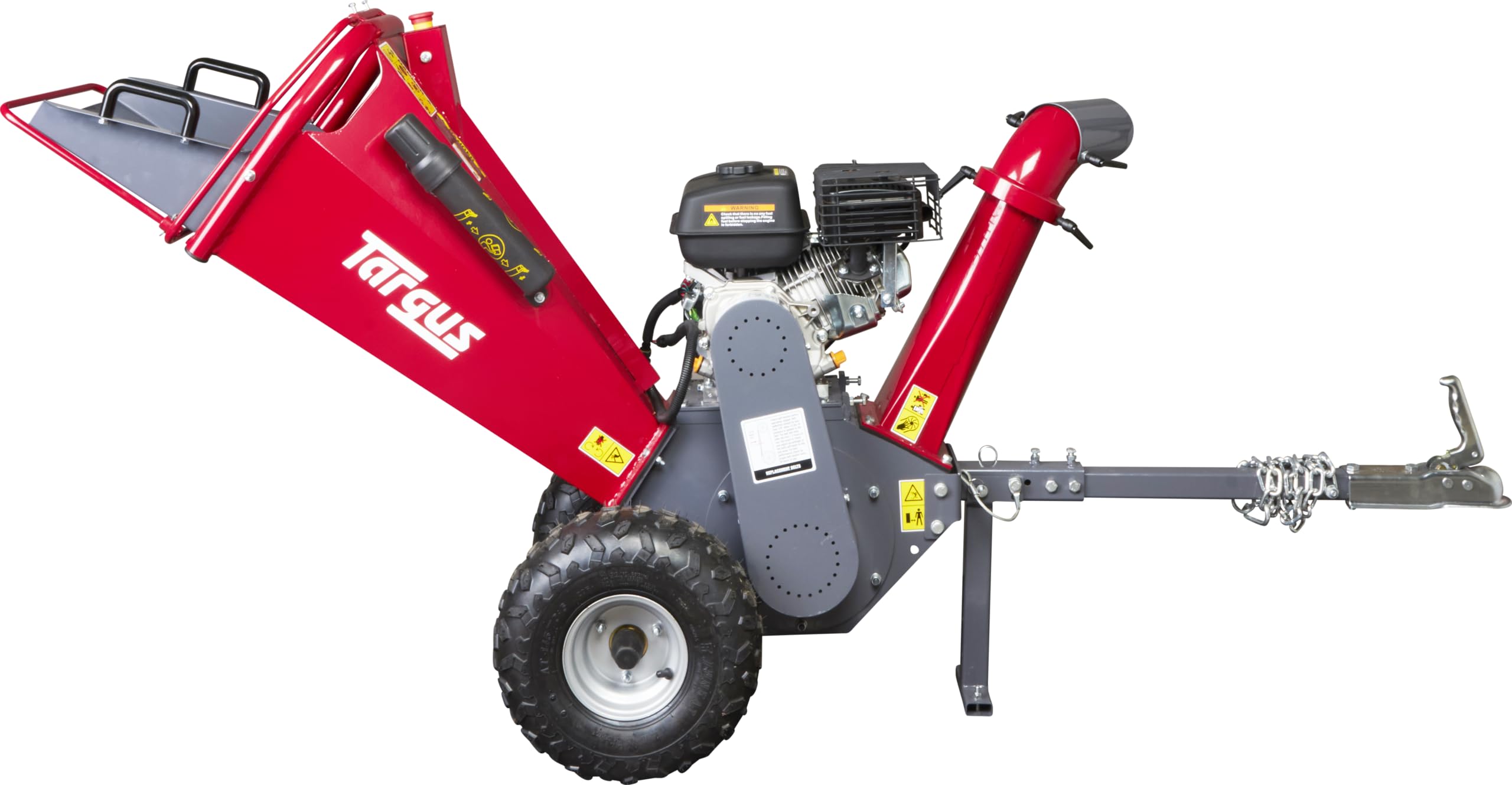 P. Lindberg Benzin-Holzhäcksler, Hochleistungs-Gartenhäcksler, Astzerkleinerer & Baumast-Häcksler, 196-ccm-Viertaktmotor, anhängbarer Häcksler, um 360° drehbarer Auswurfschacht, für Äste bis zu 100 mm