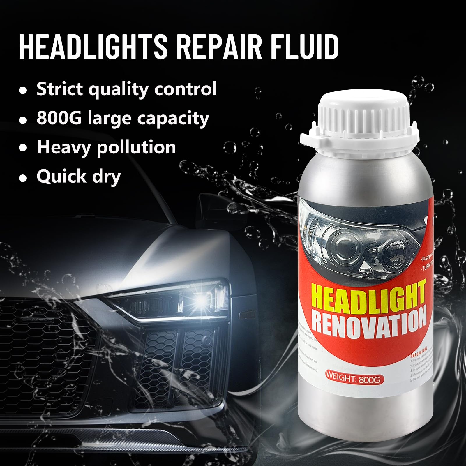 Auto Scheinwerfer aufbereitung Set, 800g Auto Scheinwerfer politur Set, verwendet, um verschwommene Headlight Restoration
