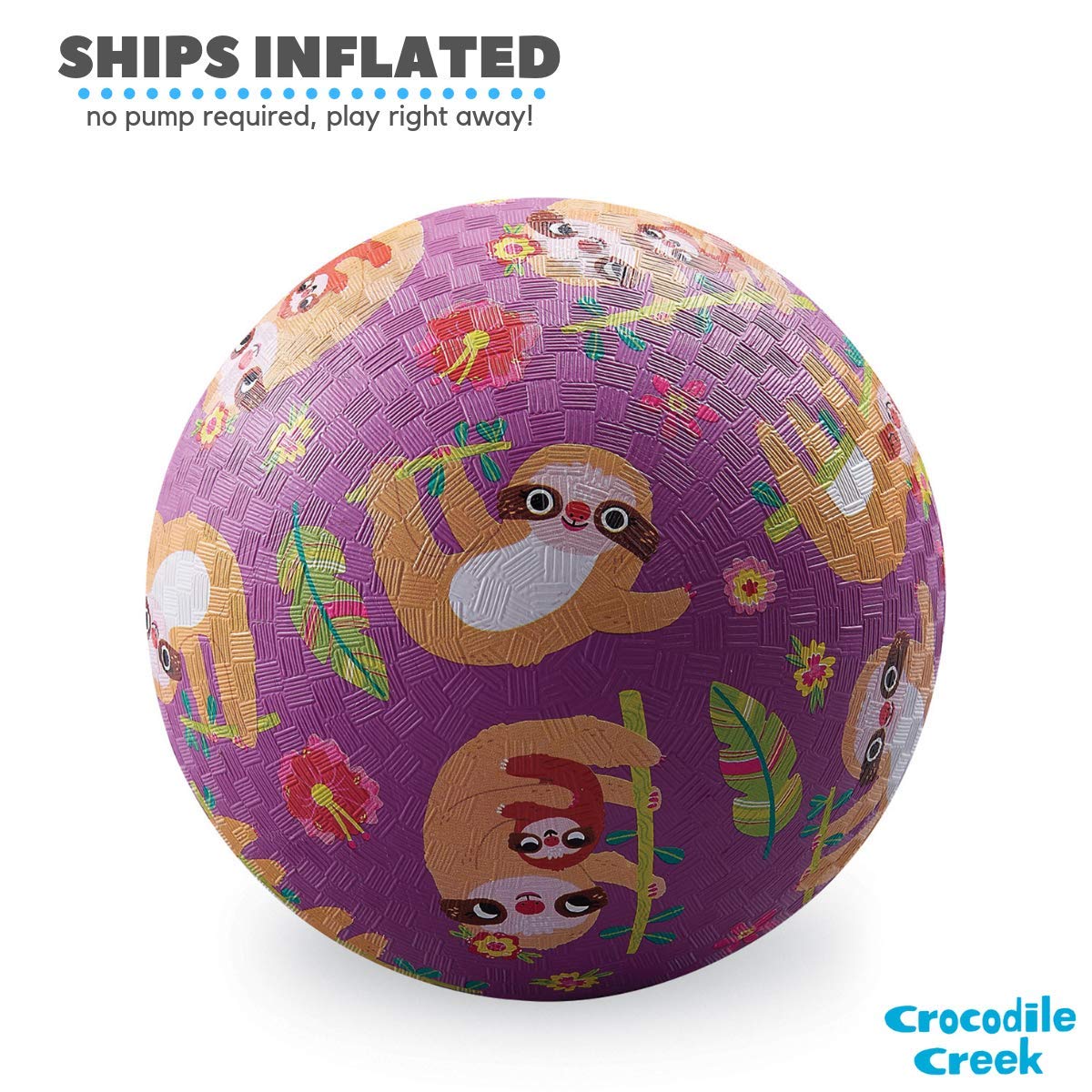 Crocodile Creek - Sloth - Rubber Playground Ball, 5", for Kids Ages 3 & Up - Image 3