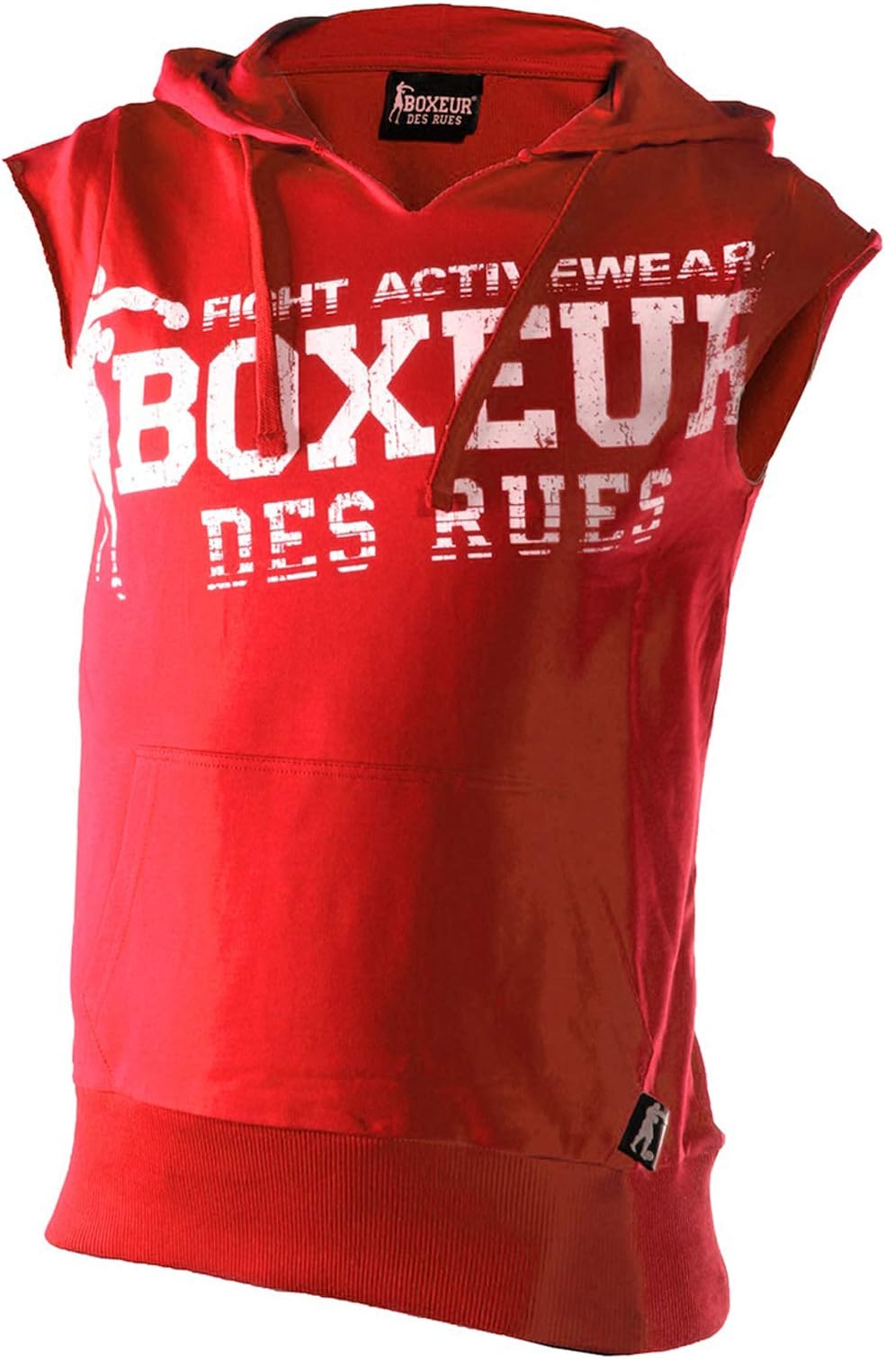 BOXEUR DES RUESMen's Hooded Sleeveless Big Print Sweat Hoodie Sweashirt